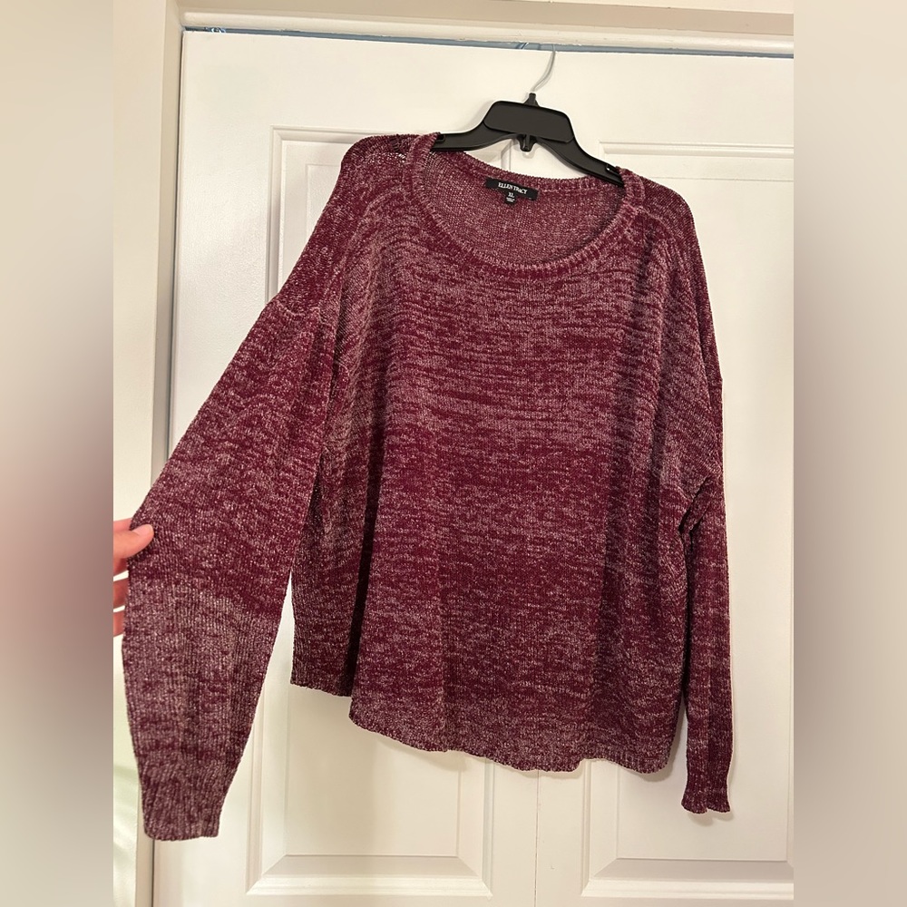 Vintage oversized Ellen Tracy red sweater